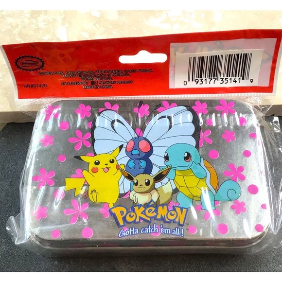 Pokemon Accessories - Vintage 1999 Sealed Pokemon Hair Clip Barrettes Set Metal Tin
